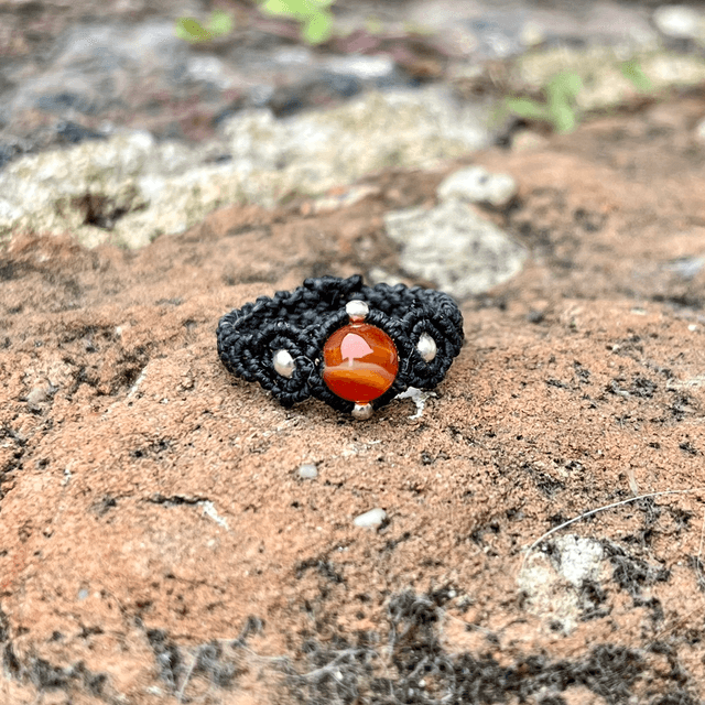 Bague « Aclycone » Cornaline (T.54-56)