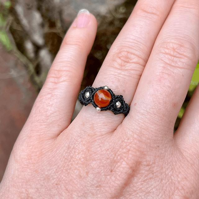 Bague « Aclycone » Cornaline (T.54-56)