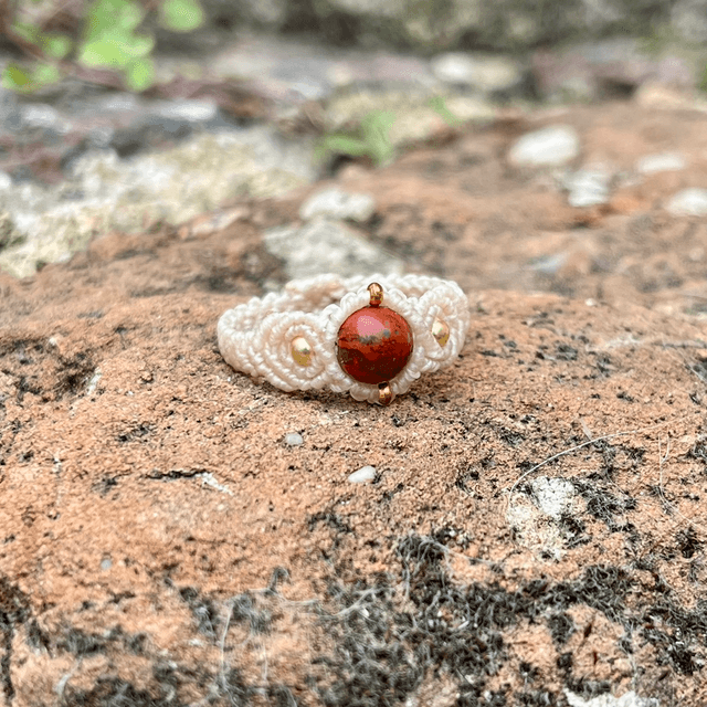Bague « Alcyone » Jaspe rouge (T.57-59)