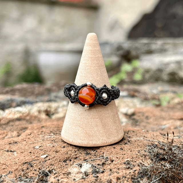Bague « Aclycone » Cornaline (T.54-56)