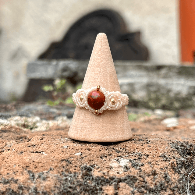 Bague « Alcyone » Jaspe rouge (T.57-59)