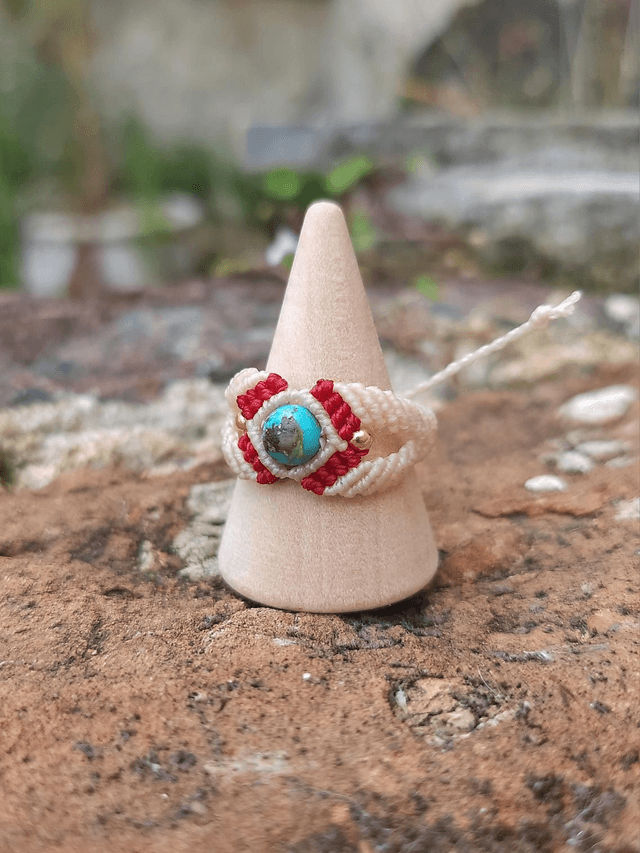 Bague "Maïa" Turquoise (Taille réglable)