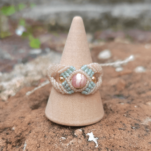 Bague "Maïa" Rhodocrosite (Taille réglable)