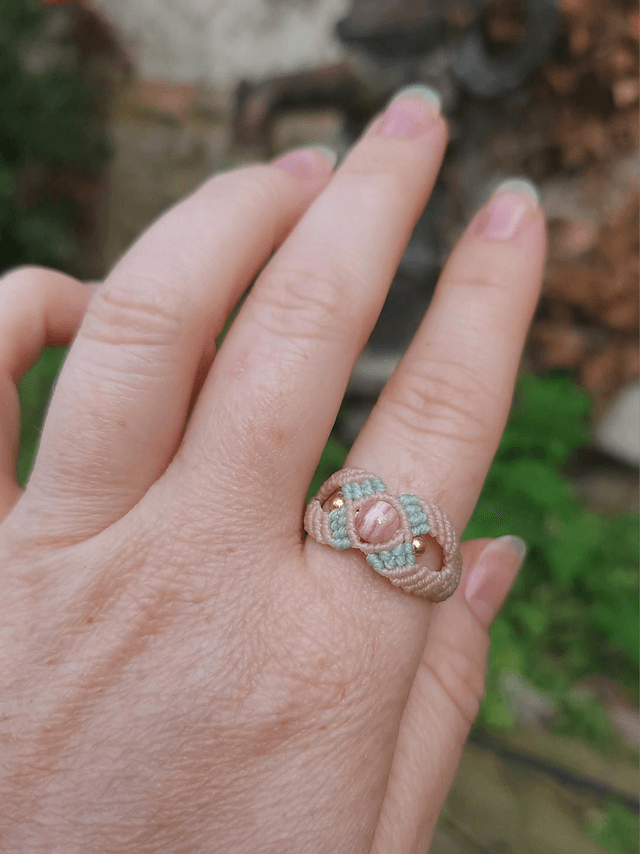 Bague "Maïa" Rhodocrosite (Taille réglable)