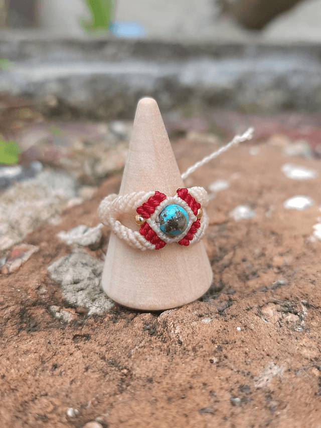 Bague "Maïa" Turquoise (Taille réglable)